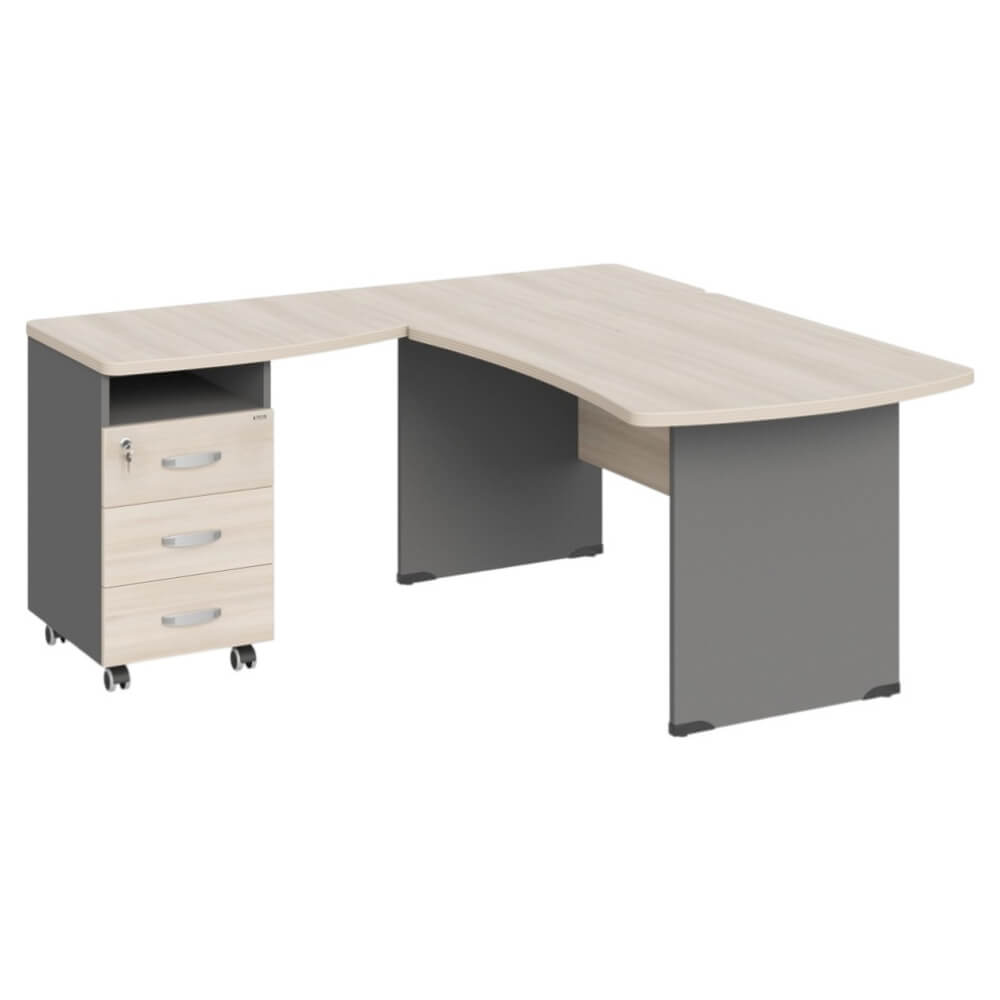 Угловое рабочее место левое 1600x1600x740