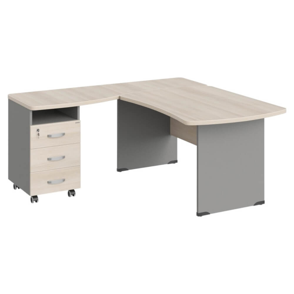 Угловое рабочее место левое 1600x1600x740