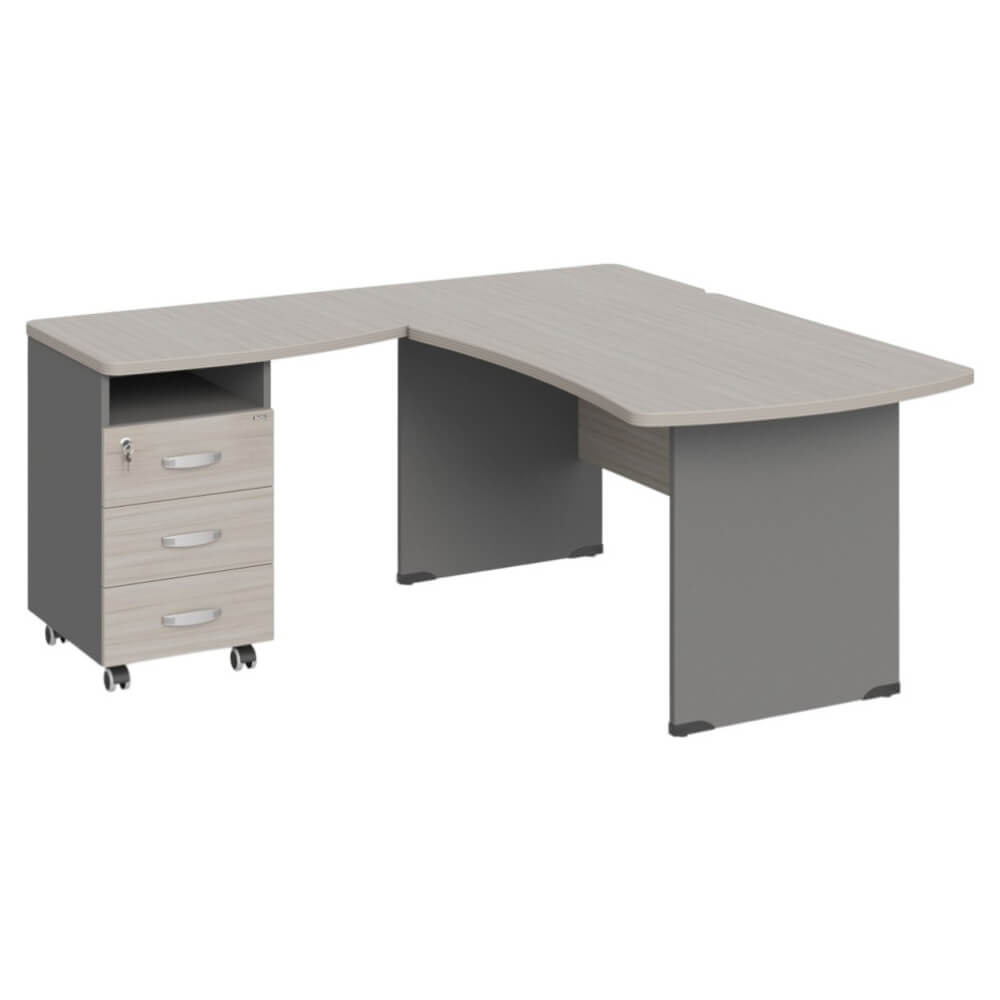 Угловое рабочее место левое 1600x1600x740