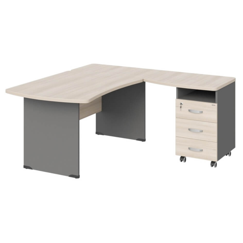 Угловое рабочее место правое 1600x1600x740