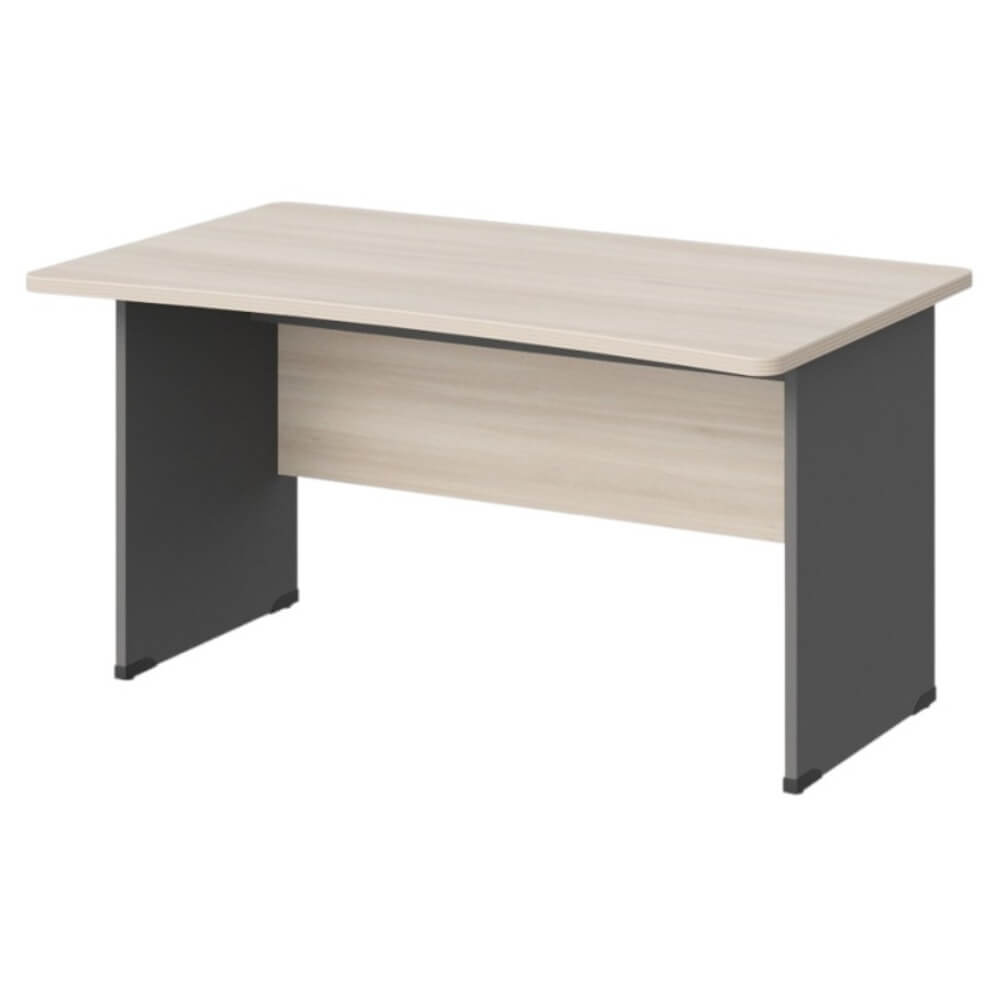 Стол прямой с вогнутой столешницей на ЛДСП каркасе 1400x850x740