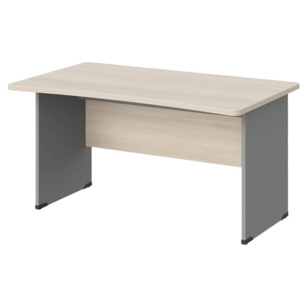 Стол прямой с вогнутой столешницей на ЛДСП каркасе 1400x850x740