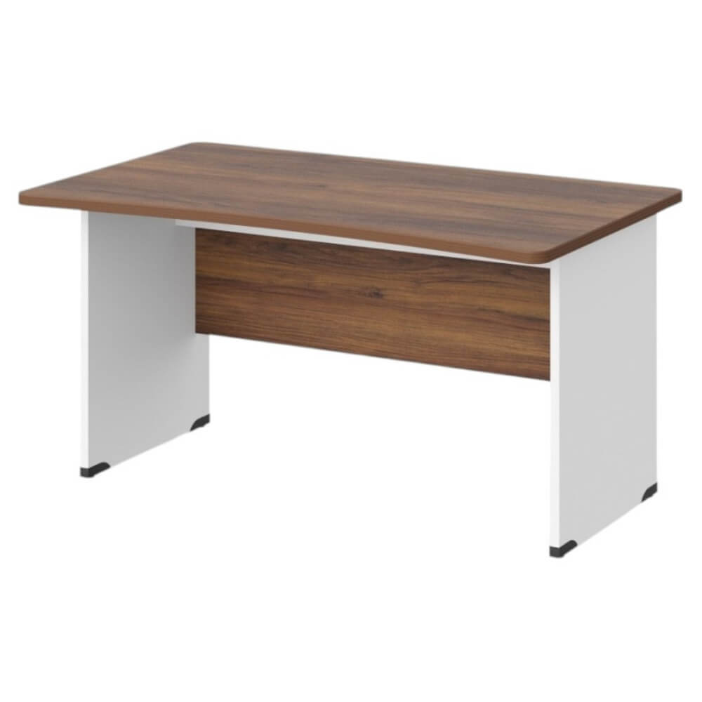 Стол прямой с вогнутой столешницей на ЛДСП каркасе 1400x850x740