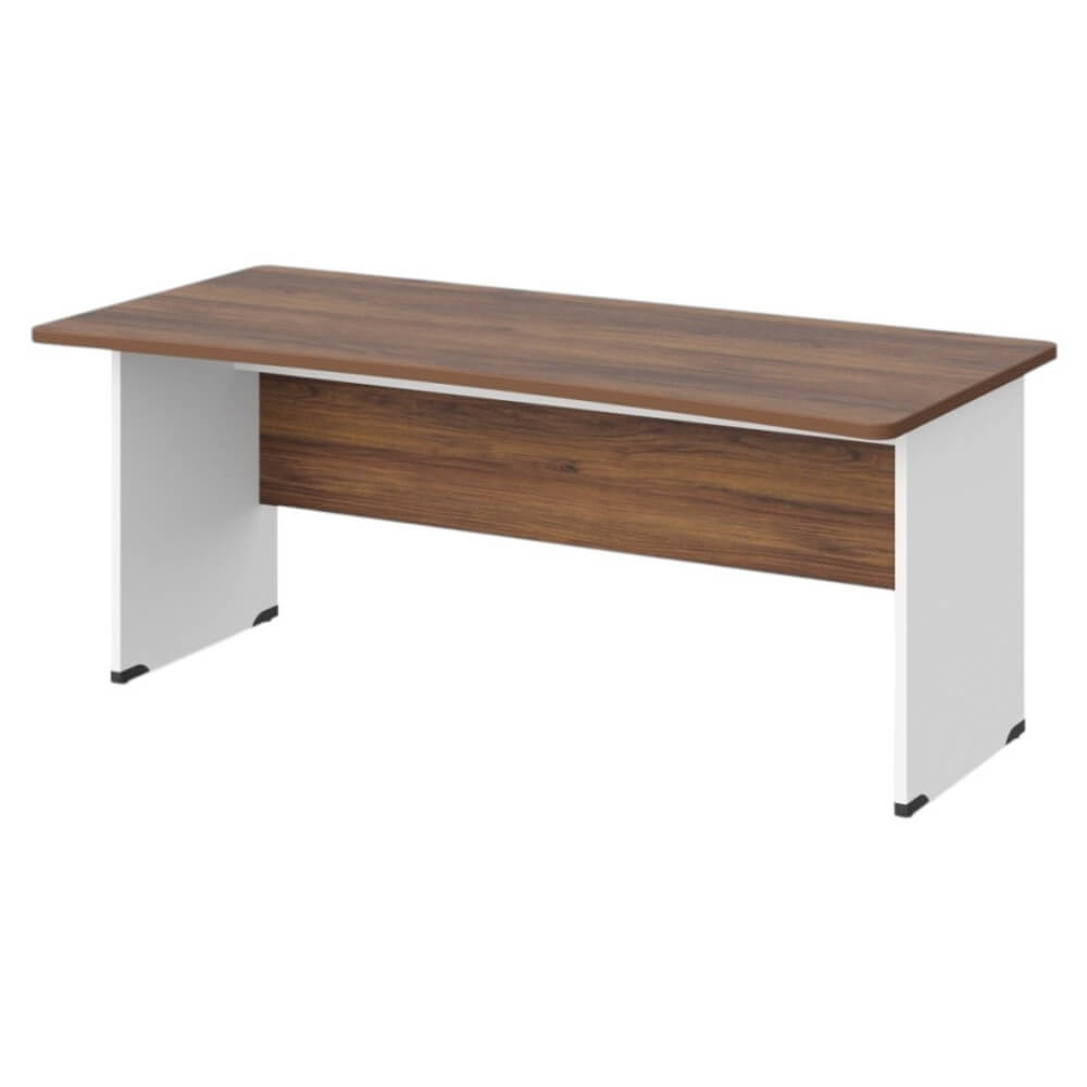 Стол прямой с вогнутой столешницей на ЛДСП каркасе 1600x850x740